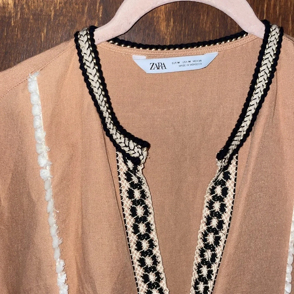 Zara blush embroidery dress - Picture 2 of 10